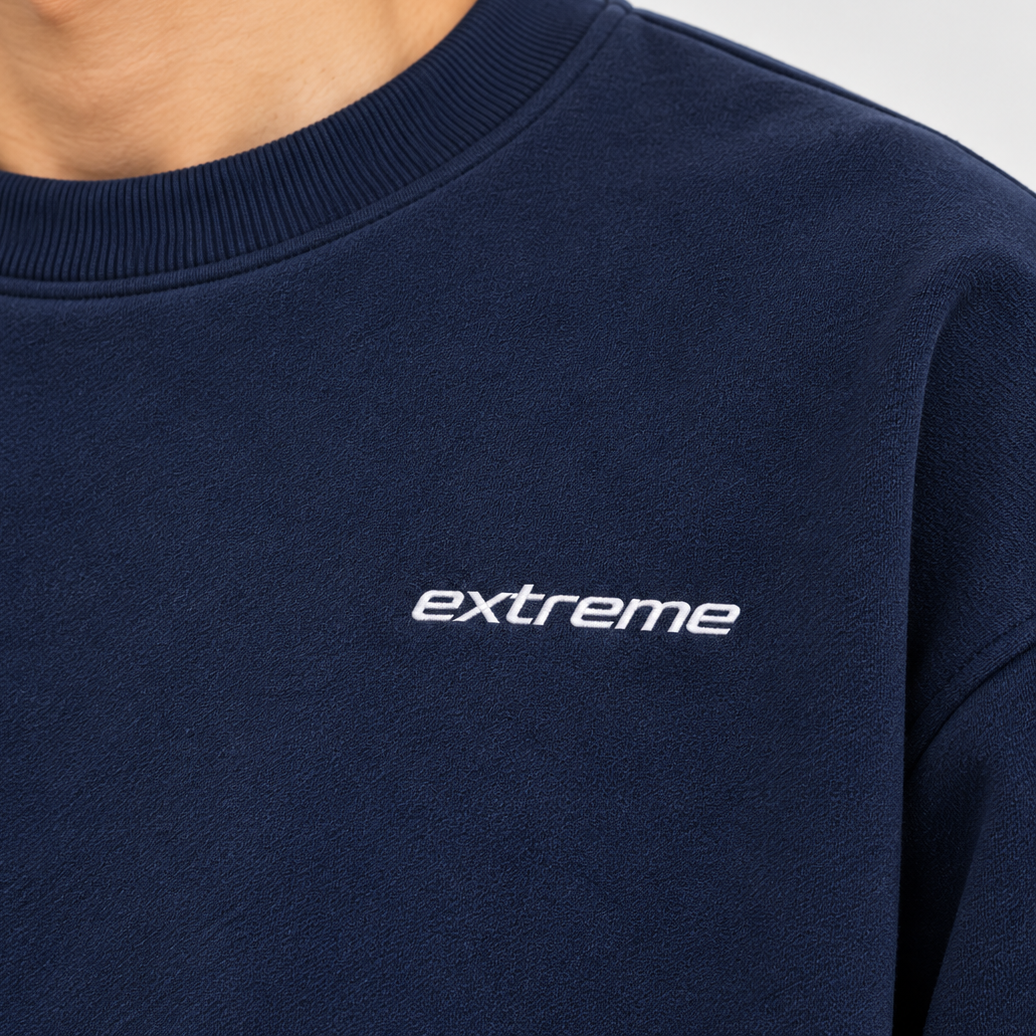 Extreme Minimalist Crewneck Sweatshirt | Navy Blue Secondary image