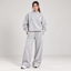 Women Asymmetric Panel Mockneck Co-Ord Set - Heather Grey