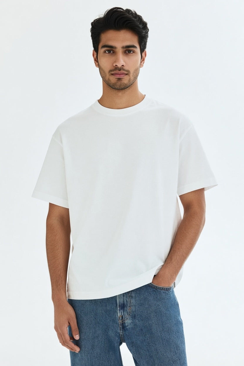 White Premium Cotton T-Shirt Main image