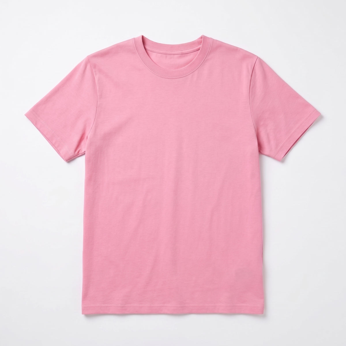 Pink Classic CrewNeck Premium  T-Shirt | Short Sleeve Casual Tee